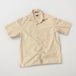 Gant Men's Khaki /Tan Short Sleeve‎ Button Down Shirt  Large